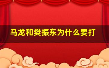 马龙和樊振东为什么要打