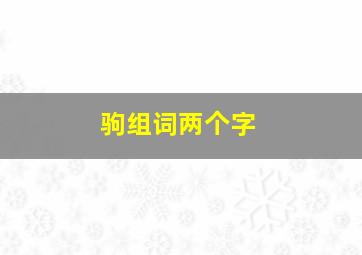 驹组词两个字