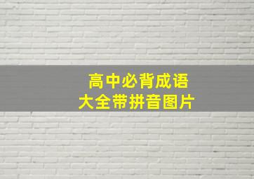 高中必背成语大全带拼音图片