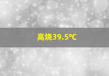 高烧39.5℃