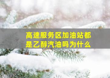 高速服务区加油站都是乙醇汽油吗为什么