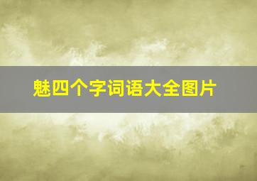 魅四个字词语大全图片