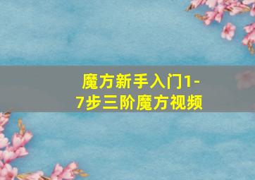 魔方新手入门1-7步三阶魔方视频