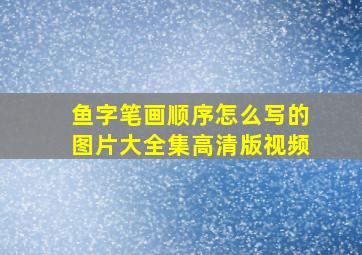 鱼字笔画顺序怎么写的图片大全集高清版视频