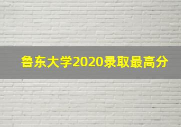 鲁东大学2020录取最高分