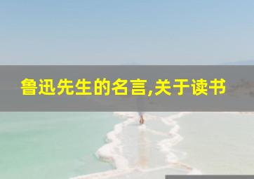 鲁迅先生的名言,关于读书