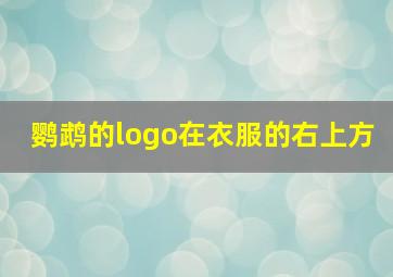 鹦鹉的logo在衣服的右上方