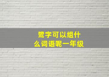 鹭字可以组什么词语呢一年级