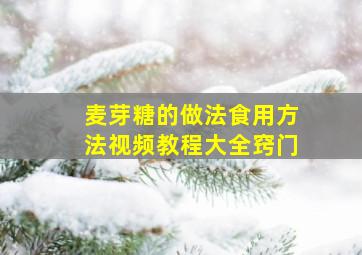 麦芽糖的做法食用方法视频教程大全窍门