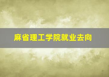 麻省理工学院就业去向