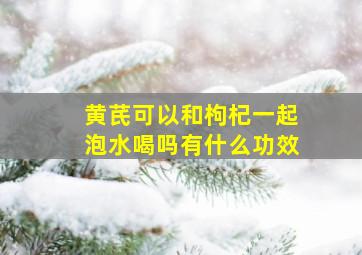 黄芪可以和枸杞一起泡水喝吗有什么功效