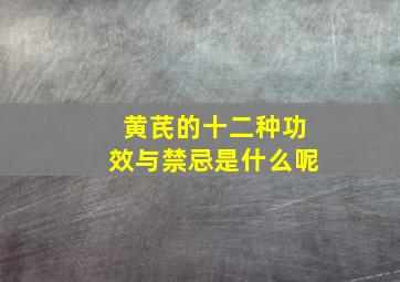 黄芪的十二种功效与禁忌是什么呢