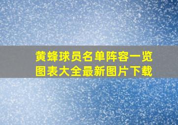 黄蜂球员名单阵容一览图表大全最新图片下载