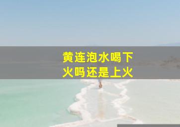 黄连泡水喝下火吗还是上火