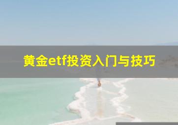 黄金etf投资入门与技巧