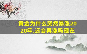 黄金为什么突然暴涨2020年,还会再涨吗现在