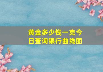 黄金多少钱一克今日查询银行曲线图