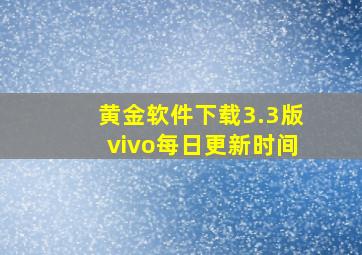 黄金软件下载3.3版vivo每日更新时间