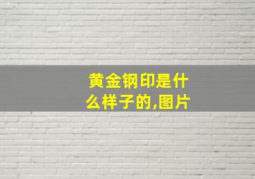 黄金钢印是什么样子的,图片