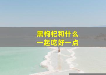 黑枸杞和什么一起吃好一点