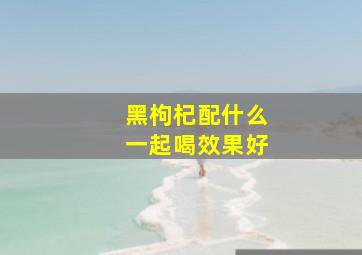 黑枸杞配什么一起喝效果好