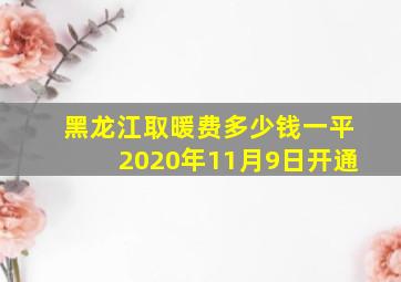 黑龙江取暖费多少钱一平2020年11月9日开通