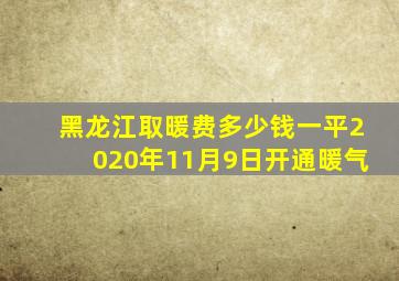 黑龙江取暖费多少钱一平2020年11月9日开通暖气