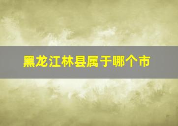 黑龙江林县属于哪个市