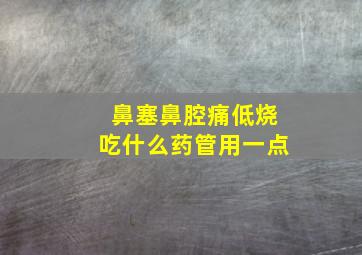 鼻塞鼻腔痛低烧吃什么药管用一点