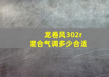 龙卷风302r混合气调多少合适