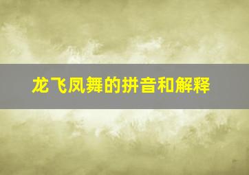 龙飞凤舞的拼音和解释