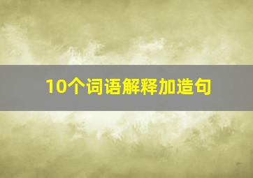 10个词语解释加造句