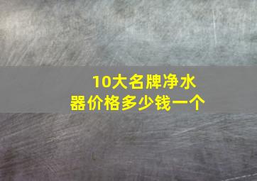 10大名牌净水器价格多少钱一个