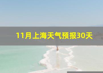 11月上海天气预报30天