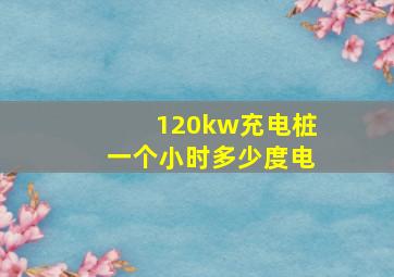 120kw充电桩一个小时多少度电