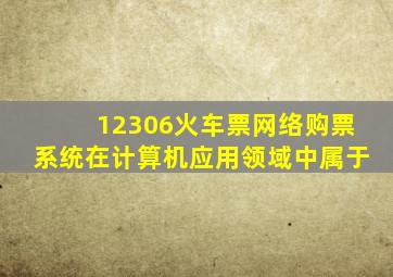 12306火车票网络购票系统在计算机应用领域中属于