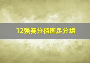 12强赛分档国足分组