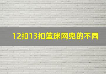 12扣13扣篮球网兜的不同