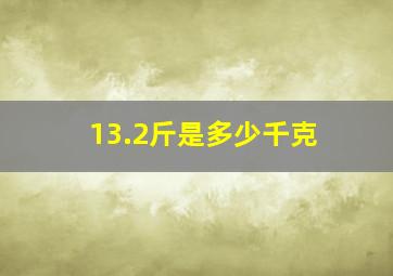 13.2斤是多少千克