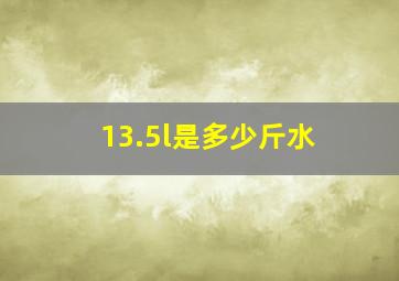 13.5l是多少斤水