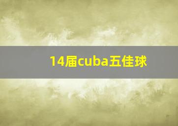 14届cuba五佳球