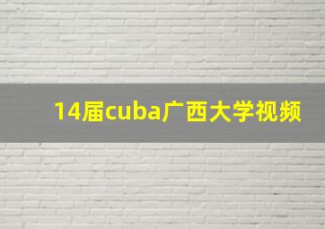 14届cuba广西大学视频