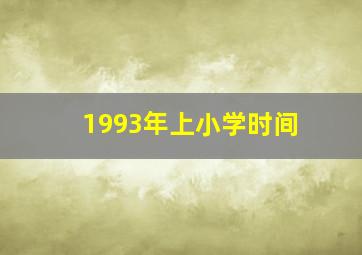 1993年上小学时间