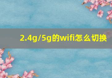 2.4g/5g的wifi怎么切换