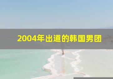 2004年出道的韩国男团