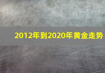 2012年到2020年黄金走势