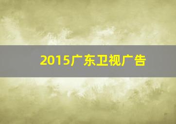 2015广东卫视广告