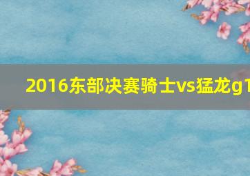 2016东部决赛骑士vs猛龙g1