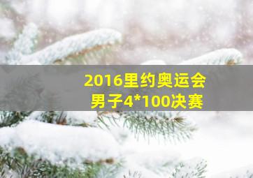 2016里约奥运会男子4*100决赛