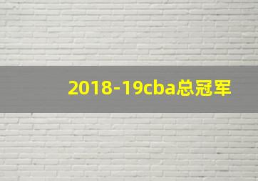 2018-19cba总冠军